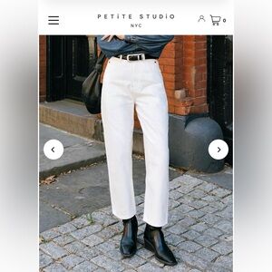 Petite Studio NYC Cream Ivory Jeans